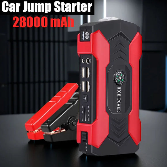 12V 99800mAh 4-in-1 Car Jump Starter Compressor High Power Multi Function Battery Booster w/Tire Air Pump