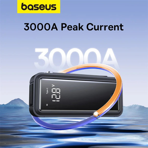 1200A Portable Car Battery Jump Starter 3000A | 2000 to 3000mAh