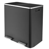 Recycling Rubbish Bin,Stainless Steel Kitchen Bin,Trash Garbage Can