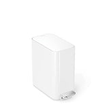 simplehuman Slim Step Can, 5L / 1.3 Gallon Compact Bathroom Trash Can