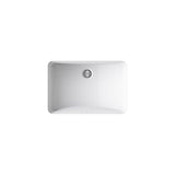 KOHLER 2214-0 Ladena Rectangular Undermount Bathroom Sink With Curved Bottom, 20-7/8" W X 14-3/8" L, White