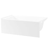 Aqua Eden VTAP603222R 60-Inch Acrylic 3-Wall Alcove Tub with Right Hand Drain Hole, White