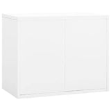 Xolmizyn 2 Drawer Metal Filing Cabinet, White Steel Storage Organizer for Home Office
