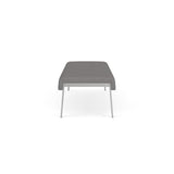 Waterfall Reception Waiting Room 3-Seat Bench/Silver Steel