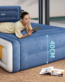 2 Persons Inflatable Mattress PVC Flock Mattress Camping Folding Outdoor