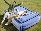 2 Persons Inflatable Mattress PVC Flock Mattress Camping Folding Outdoor