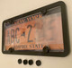1st Gen. Phantom Tag Protector Clear License Plate Cover & Black Frame +Black Bolt Caps