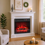 18 Inch Electric Fireplace Insert with Remote Control and 7 Realistic Flame