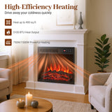18 Inch Electric Fireplace Insert with Remote Control and 7 Realistic Flame