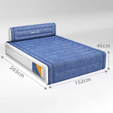 2 Persons Inflatable Mattress PVC Flock Mattress Camping Folding Outdoor