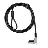 PortLock Combination Laptop Lock for USB-C Slots, 6ft Carbon Steel Security Cable, Resettable 4-Digit Code