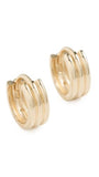 Women's Mini Triptych Hoop Earrings