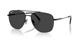 Ray-Ban Unisex Rb8097 William Titanium Square Sunglasses