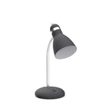LEPOWER Metal Desk Lamp, Eye-Caring Table Lamp, Study Lamps with Flexible Goose Neck for Bedroom, Home Office (Matte Black)