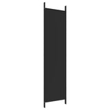 Zexlorith 3-Panel Room Divider, Folding Fabric Privacy Screen, Black