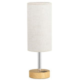 Touch Bedside Table Lamp with USB - 3 Way Dimmable Wood Lamp for Bedroom Nightstand, Desk Lampl, 14in