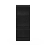 Furinno LUDER Book Shelf, 3-Cube Bookshelf, Bookcase with Open Shelves, 9.3 x 12 x 31.5, Blackwood