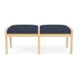 Lenox Wood Reception Waiting Room 18" 2-Seat Bench/Natural Wood
