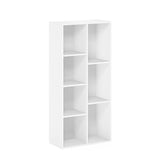 Furinno LUDER Book Shelf, 7-Cube Bookshelf, Bookcase with Open Shelves