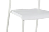 Humble Crew Desk Chair no Wheels, White, 16"W x 19"D x 30"H, 200 lbs Max - Lightweight Plastic Chair for Small Spaces