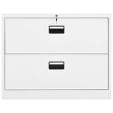Xolmizyn 2 Drawer Metal Filing Cabinet, White Steel Storage Organizer for Home Office