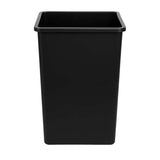 35 Gallon Square Commercial Trash Can, Heavy-Duty Plastic Waste Bin for Home