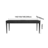 zhongxlla Standing Desk, Solid Wood Writing Desk Smoky Color, Modern Home Office Table for Workspace