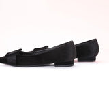 C.Paravano Flat Shoes for Women | Women's Flats | Pointed Toe Flats | Velvet Flats | Dressy Flats for Women (Black,Size 9)