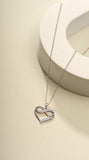 Cali Trove 1/4Ct & 1/20Ct Natural Diamond Single Heart Infinity Pendant For Women