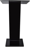Lectern Podium Stand,Clear Podium Clear Podium Stand, Portable Schools Church Office with Wide Reading Countertop Surface