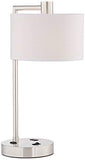 360 Lighting Colby Modern Desk Table Lamps 21" High Set of 2 with Hotel Style USB and AC