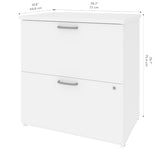 Bestar Universel 29W Lateral File Cabinet in White
