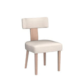 HNY Mid Century Modern Dining Chairs Set of 6, Upholstered Linen Kitchen & Dining Room Chairs with Ergonomic Curved Backrest