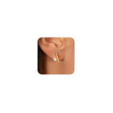 YOIHUR Gold Studs Earrings for Women Dainty Cubic Zirconia Flat Back Earrings 14K Plated Hypoallergenic Lightweight Minimalist Gold Earrings Jewelry Gifts for Women