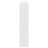 Stylish White Bookshelf Storage Rack - 132x29x141.5 cm Wooden Sideboard for Living Room, Office, or Basement - Modern Bookcase Organizer for Home Decor