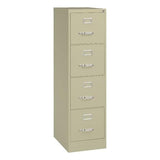 Scranton & Co 22" 4-Drawer Metal Letter Width Vertical Filing Cabinet in Beige, Lockable