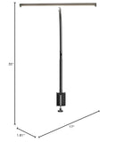 Airlonv LED Desk Lamp for Office Home, Eye-Caring Desk Light with Stepless Dimming Adjustable Flexible Gooseneck, 10W USB Adapter (Black)