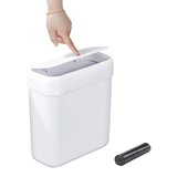 funest Bathroom Small Trash Can with Lid,10L / 2.7 Gallon Slim Garbage Bin Wastebasket, Craft Room