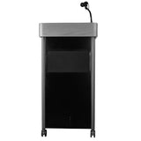 Pemberly Row 46" Sound Lectern with Battery, Multimedia Podium with Storage
