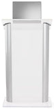 Displays2go Acrylic Podium with Frosted Panel, Modern Church Lectern, Rubber Feet