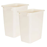 21 Quart Traditional Rectangular Plastic Open Wastebasket Trash Can for Kitchen