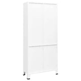 Zexlorith Industrial Bookshelf, Steel Book Cabinet with 2 Doors & 3