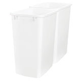 Recycle Waste Garbage Container for Kitchen Cabinet Pullouts, White, RV-35-11-2 - Large Plastic Bins for Home and Office