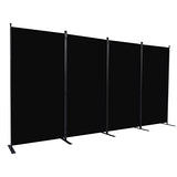 CHOSENM Room Divider, 4 Panel Folding Privacy Screens with Wider Support Feet