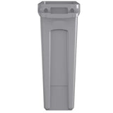 POGHDBXA Trash Can, 60L Trash Can Waste Bin with Venting Channels, Gray