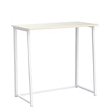 Folding Desk, Small Foldable Desk 31.5" for Small Spaces, Space Saving Computer Table Writing Workstation, Oak