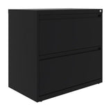 Hirsh 30 inch Wide 2 Drawer Lateral 101 File Cabinet in Black