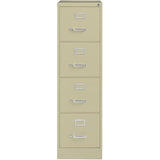 Scranton & Co 22" 4-Drawer Metal Letter Width Vertical Filing Cabinet in Beige, Lockable