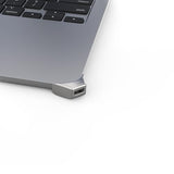 Ledge Lock Adapter for MacBook Air 13" M1-M5 with Combination Lock Silver