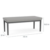 Lenox Steel Reception Waiting Room Healthcare 2-Seat Bench/Silver Steel